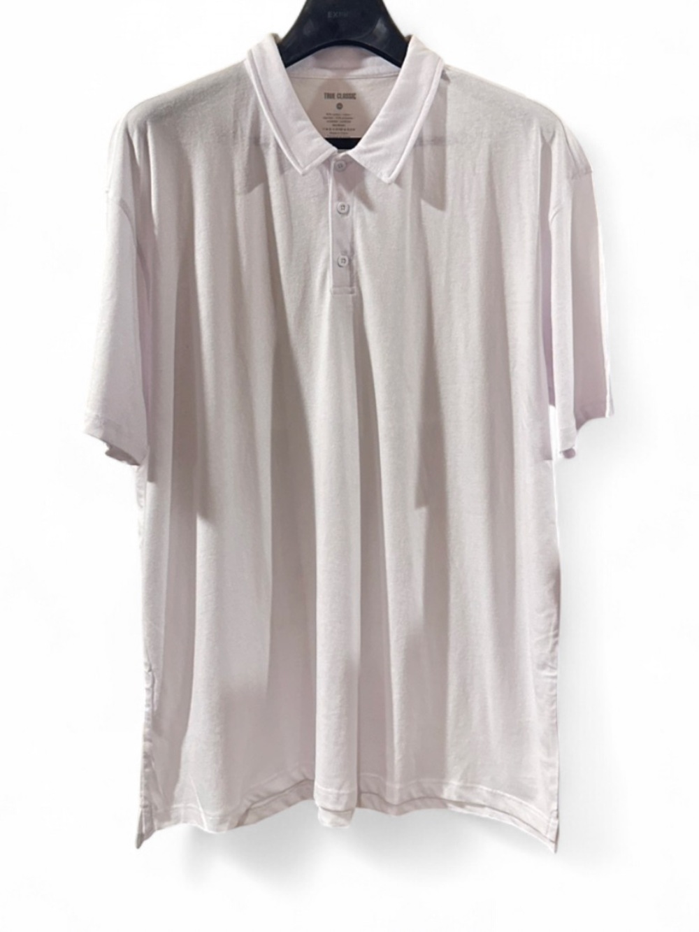 True Classic White Short Sleeve Polo Shirt Size Men’s 2XL
